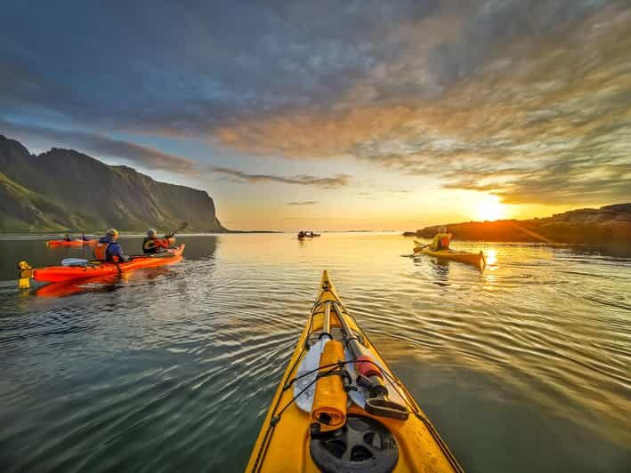 Eggum: Lofoten Islands Midnight Sun Kayak Tour - Getting started at the harbor: meet at the red container, park, then gear up