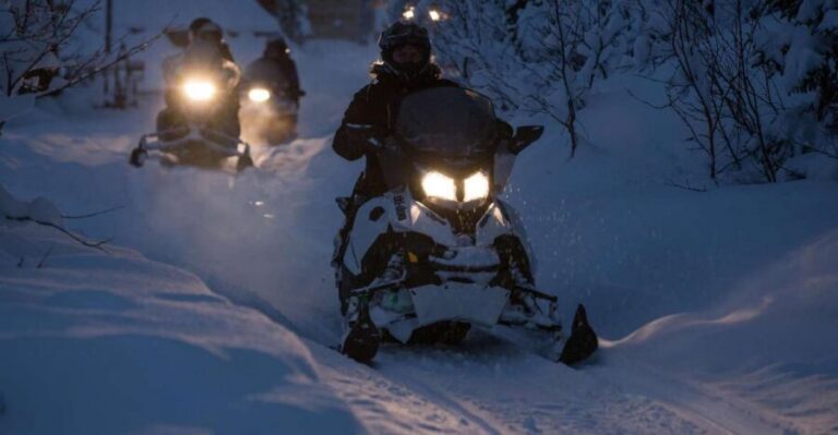 From Tromsø: Evening Snowmobiling Tour at Camp Tamok - Gear Up for Arctic Night: thermal suit, helmet, and first-time snowmobile training