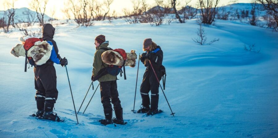 From Tromsø: Guided Husky Snowshoe Hike and Husky Camp Visit - The warm breaks: hot juice, cookies, and a very real sugar boost