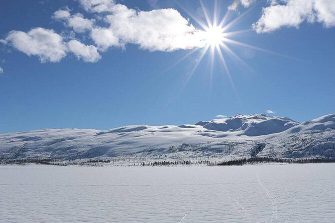 Ice Fishing On The Fjord - The walk down to the frozen sea: expect a real winter footing